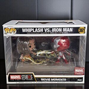 Funko Pop! Marvel Studios: Whiplash vs. Iron Man Exclusive 361 in box